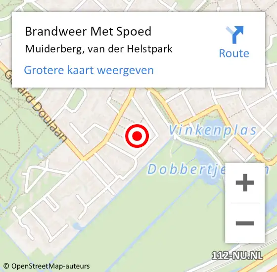 Locatie op kaart van de 112 melding: Brandweer Met Spoed Naar Muiderberg, van der Helstpark op 8 december 2023 12:58