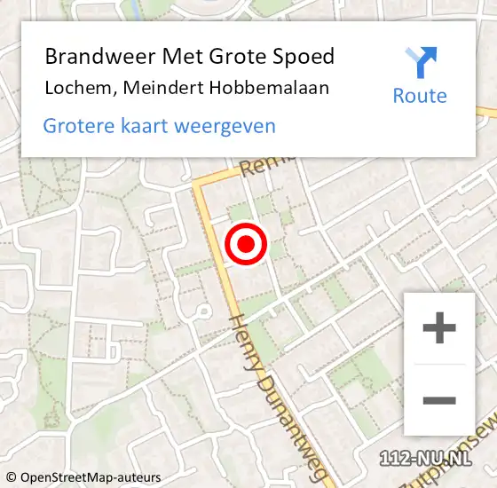 Locatie op kaart van de 112 melding: Brandweer Met Grote Spoed Naar Lochem, Meindert Hobbemalaan op 8 december 2023 16:43