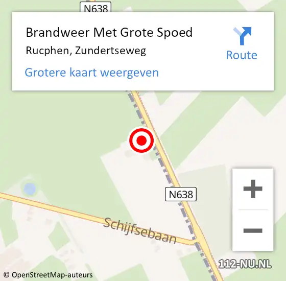 Locatie op kaart van de 112 melding: Brandweer Met Grote Spoed Naar Rucphen, Zundertseweg op 8 december 2023 18:07