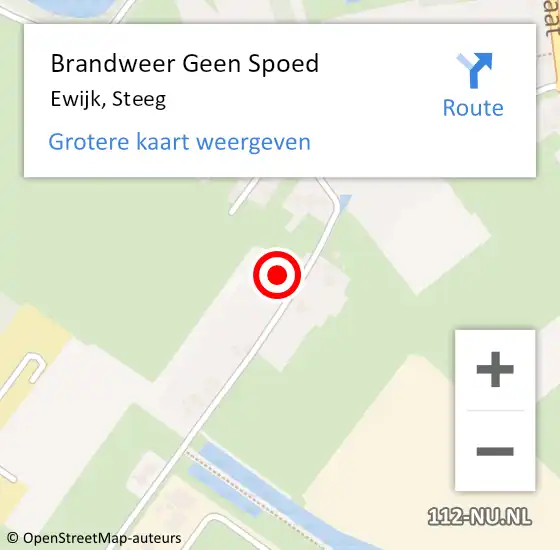 Locatie op kaart van de 112 melding: Brandweer Geen Spoed Naar Ewijk, Steeg op 14 oktober 2013 20:03