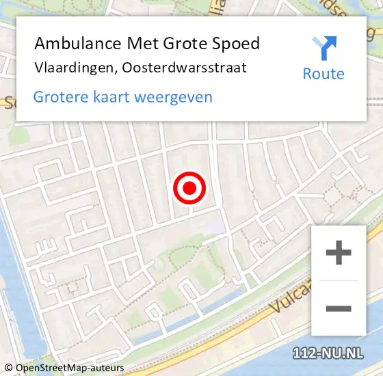 Locatie op kaart van de 112 melding: Ambulance Met Grote Spoed Naar Vlaardingen, Oosterdwarsstraat op 8 december 2023 19:51