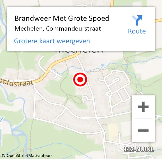 Locatie op kaart van de 112 melding: Brandweer Met Grote Spoed Naar Mechelen, Commandeurstraat op 8 december 2023 21:14