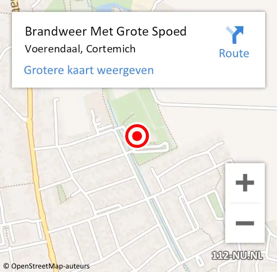 Locatie op kaart van de 112 melding: Brandweer Met Grote Spoed Naar Voerendaal, Cortemich op 8 december 2023 21:20