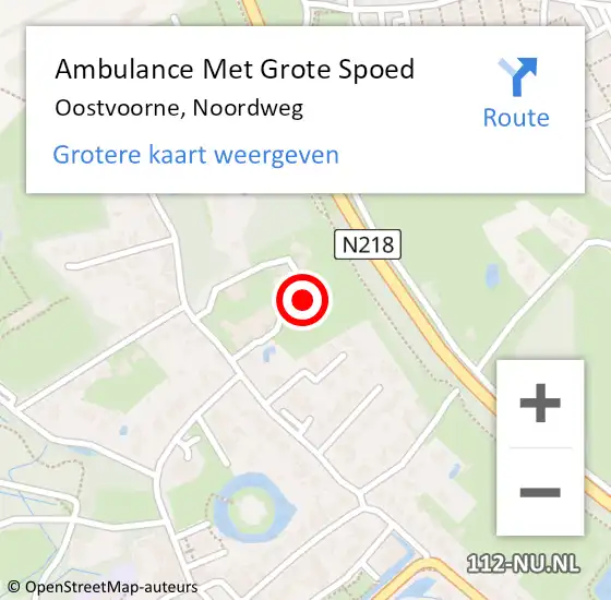 Locatie op kaart van de 112 melding: Ambulance Met Grote Spoed Naar Oostvoorne, Noordweg op 9 december 2023 06:20