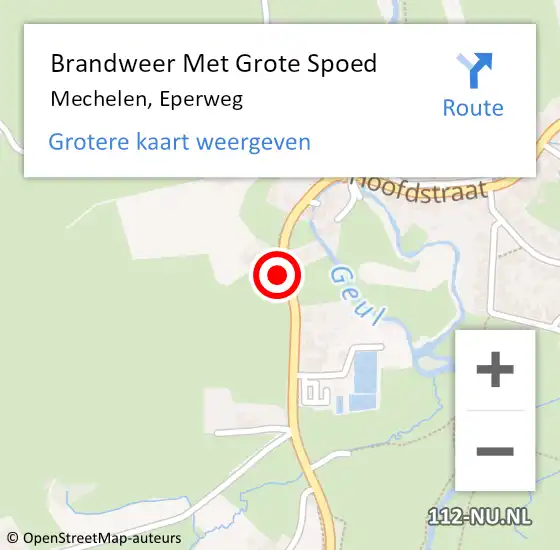 Locatie op kaart van de 112 melding: Brandweer Met Grote Spoed Naar Mechelen, Eperweg op 9 december 2023 17:27