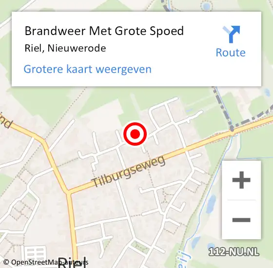 Locatie op kaart van de 112 melding: Brandweer Met Grote Spoed Naar Riel, Nieuwerode op 9 december 2023 21:51