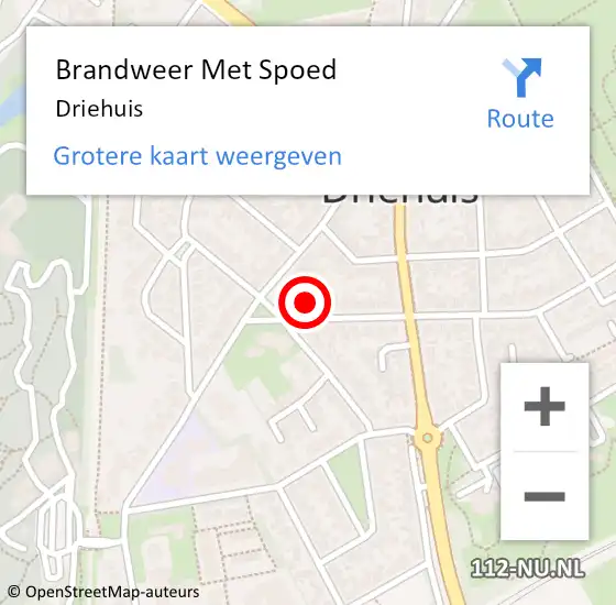 Locatie op kaart van de 112 melding: Brandweer Met Spoed Naar Driehuis op 10 december 2023 08:22