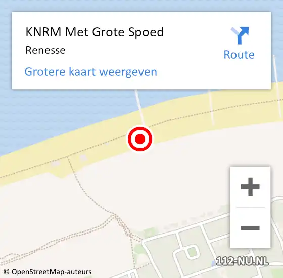 Locatie op kaart van de 112 melding: KNRM Met Grote Spoed Naar Renesse op 10 december 2023 11:59