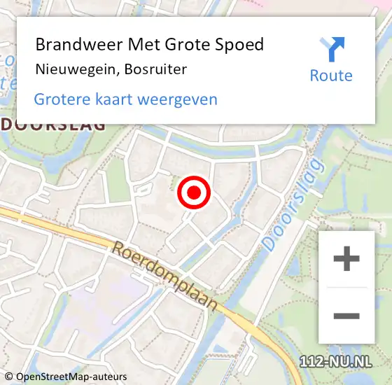 Locatie op kaart van de 112 melding: Brandweer Met Grote Spoed Naar Nieuwegein, Bosruiter op 10 december 2023 19:42