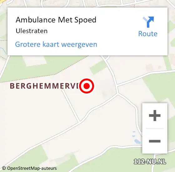 Locatie op kaart van de 112 melding: Ambulance Met Spoed Naar Ulestraten op 11 december 2023 00:32