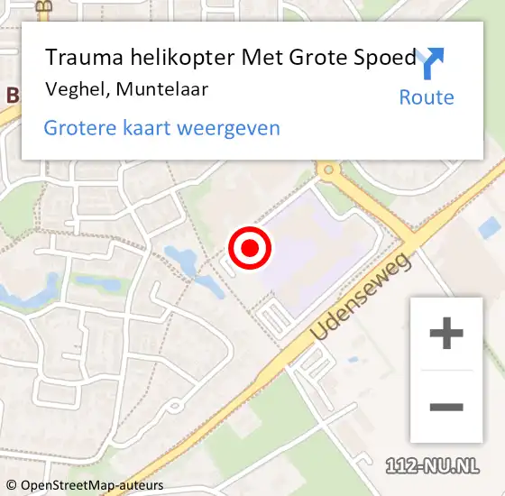 Locatie op kaart van de 112 melding: Trauma helikopter Met Grote Spoed Naar Veghel, Muntelaar op 11 december 2023 11:22