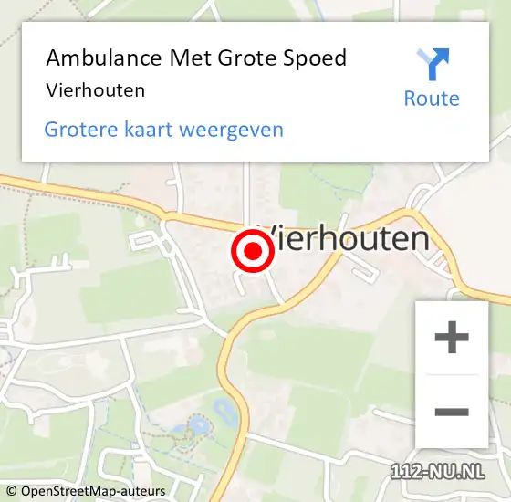 Locatie op kaart van de 112 melding: Ambulance Met Grote Spoed Naar Vierhouten op 11 december 2023 15:10