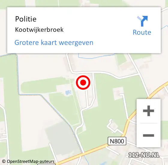 Locatie op kaart van de 112 melding: Politie Kootwijkerbroek op 12 december 2023 10:56