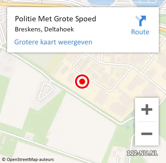 Locatie op kaart van de 112 melding: Politie Met Grote Spoed Naar Breskens, Deltahoek op 12 december 2023 19:32