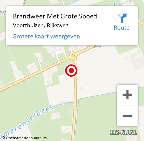 Locatie op kaart van de 112 melding: Brandweer Met Grote Spoed Naar Voorthuizen, Rijksweg op 12 december 2023 20:20