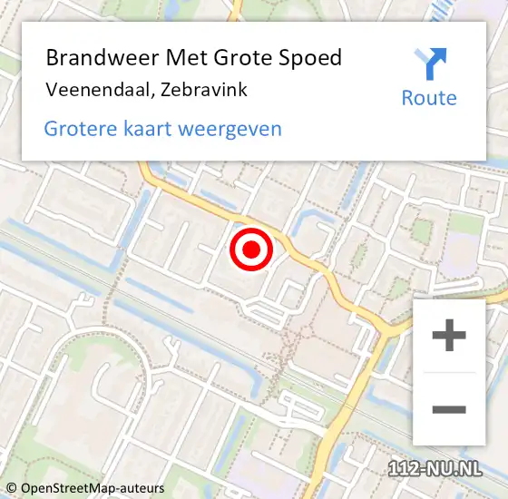 Locatie op kaart van de 112 melding: Brandweer Met Grote Spoed Naar Veenendaal, Zebravink op 13 december 2023 02:43