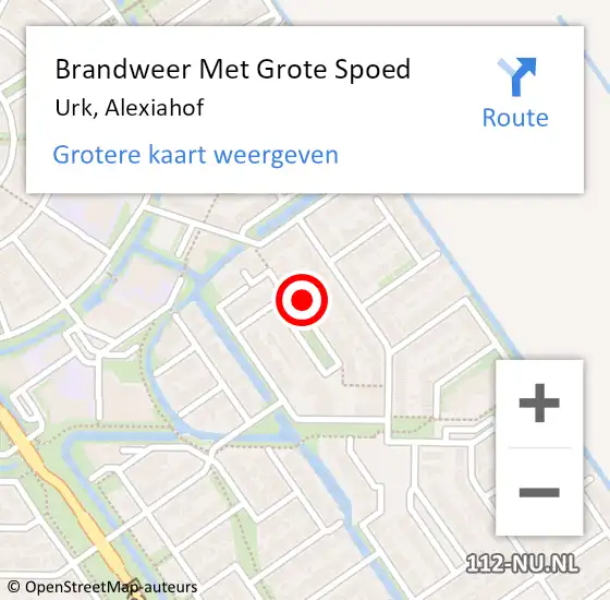 Locatie op kaart van de 112 melding: Brandweer Met Grote Spoed Naar Urk, Alexiahof op 13 december 2023 06:49