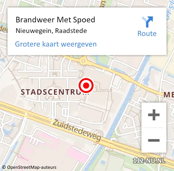 Locatie op kaart van de 112 melding: Brandweer Met Spoed Naar Nieuwegein, Raadstede op 13 december 2023 08:45