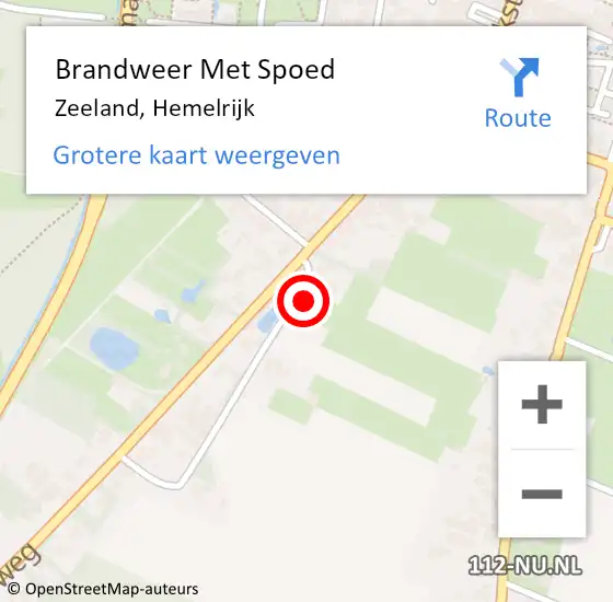 Locatie op kaart van de 112 melding: Brandweer Met Spoed Naar Zeeland, Hemelrijk op 13 december 2023 16:55