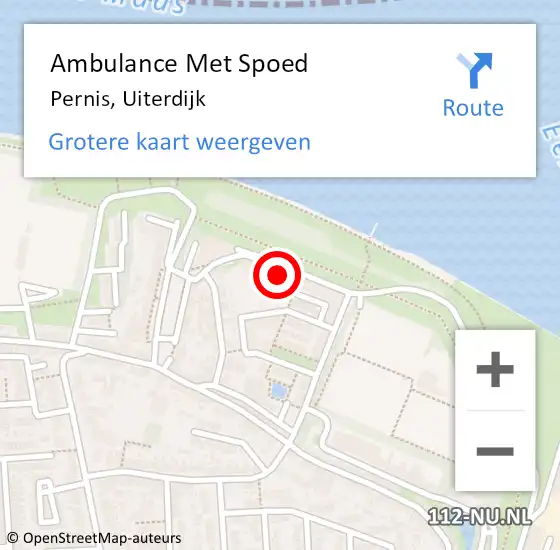 Locatie op kaart van de 112 melding: Ambulance Met Spoed Naar Pernis, Uiterdijk op 14 december 2023 07:17