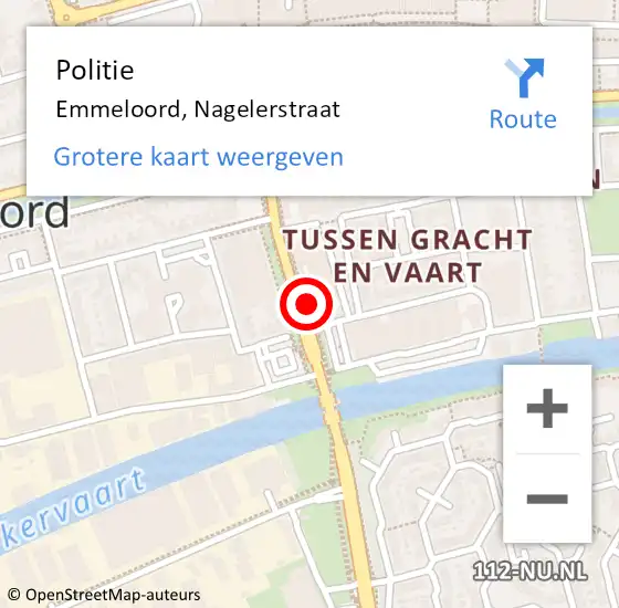 Locatie op kaart van de 112 melding: Politie Emmeloord, Nagelerstraat op 14 december 2023 16:00