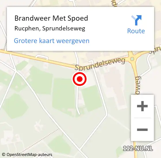 Locatie op kaart van de 112 melding: Brandweer Met Spoed Naar Rucphen, Sprundelseweg op 14 december 2023 18:32