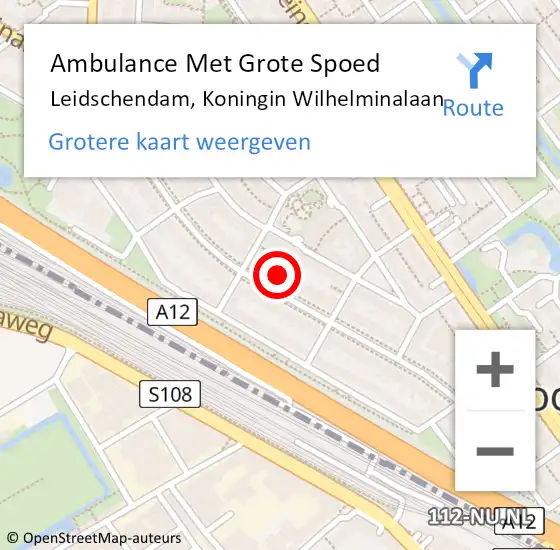 Locatie op kaart van de 112 melding: Ambulance Met Grote Spoed Naar Leidschendam, Koningin Wilhelminalaan op 14 december 2023 20:20