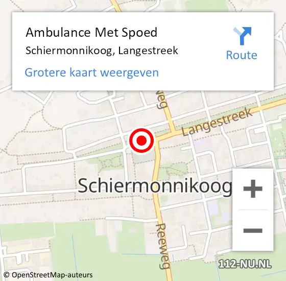 Locatie op kaart van de 112 melding: Ambulance Met Spoed Naar Schiermonnikoog, Langestreek op 18 september 2014 14:34