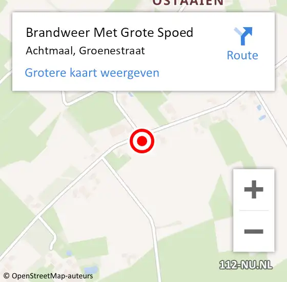 Locatie op kaart van de 112 melding: Brandweer Met Grote Spoed Naar Achtmaal, Groenestraat op 14 december 2023 21:42