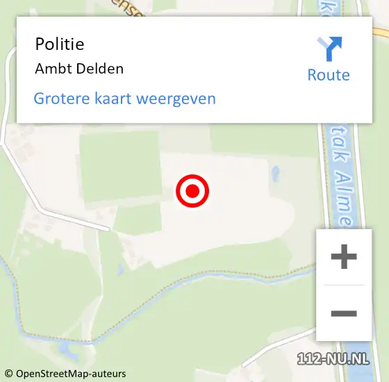 Locatie op kaart van de 112 melding: Politie Ambt Delden op 15 december 2023 01:44