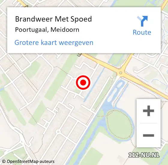 Locatie op kaart van de 112 melding: Brandweer Met Spoed Naar Poortugaal, Meidoorn op 15 december 2023 05:50