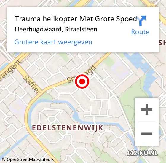 Locatie op kaart van de 112 melding: Trauma helikopter Met Grote Spoed Naar Heerhugowaard, Straalsteen op 15 december 2023 11:57
