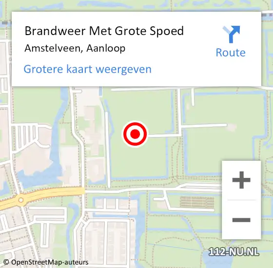 Locatie op kaart van de 112 melding: Brandweer Met Grote Spoed Naar Amstelveen, Aanloop op 15 december 2023 14:14