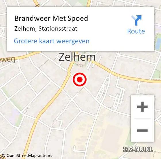 Locatie op kaart van de 112 melding: Brandweer Met Spoed Naar Zelhem, Stationsstraat op 15 december 2023 18:04