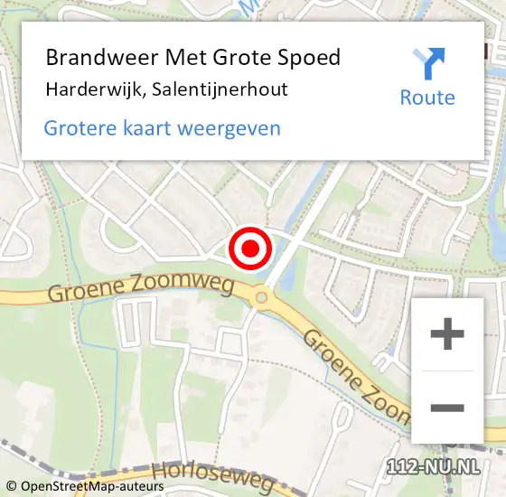 Locatie op kaart van de 112 melding: Brandweer Met Grote Spoed Naar Harderwijk, Salentijnerhout op 16 december 2023 14:24