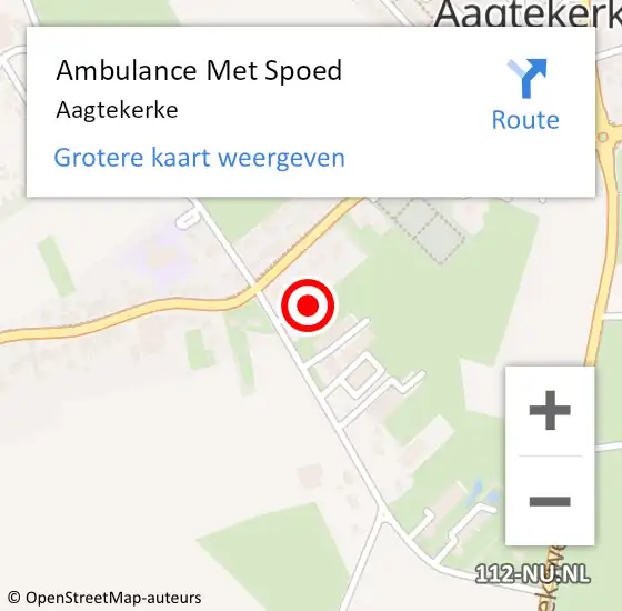 Locatie op kaart van de 112 melding: Ambulance Met Spoed Naar Aagtekerke op 16 december 2023 18:57
