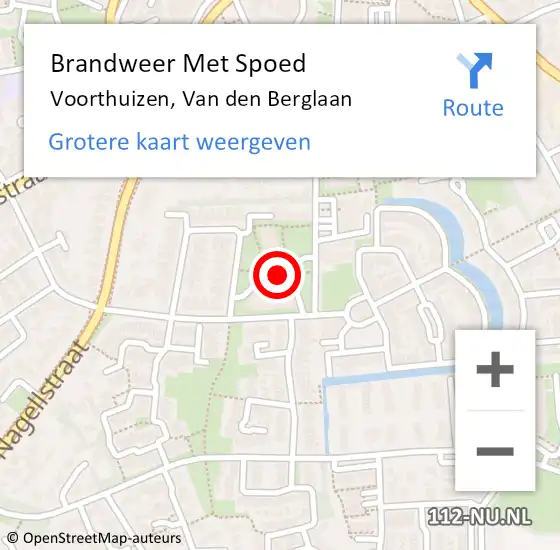 Locatie op kaart van de 112 melding: Brandweer Met Spoed Naar Voorthuizen, Van den Berglaan op 16 december 2023 19:17