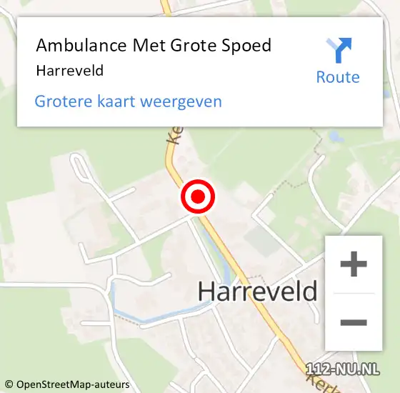 Locatie op kaart van de 112 melding: Ambulance Met Grote Spoed Naar Harreveld op 17 december 2023 17:45