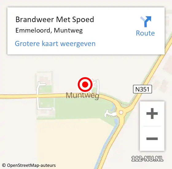 Locatie op kaart van de 112 melding: Brandweer Met Spoed Naar Emmeloord, Muntweg op 17 december 2023 17:50