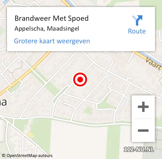 Locatie op kaart van de 112 melding: Brandweer Met Spoed Naar Appelscha, Maadsingel op 17 december 2023 21:23
