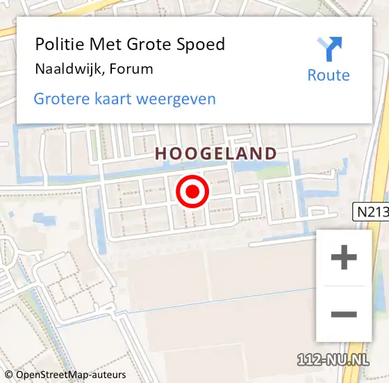 Locatie op kaart van de 112 melding: Politie Met Grote Spoed Naar Naaldwijk, Forum op 17 december 2023 23:05