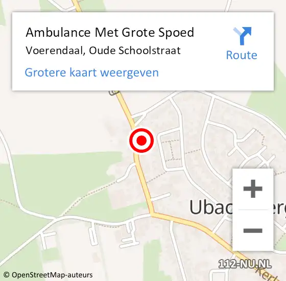 Locatie op kaart van de 112 melding: Ambulance Met Grote Spoed Naar Voerendaal, Oude Schoolstraat op 14 oktober 2013 23:24