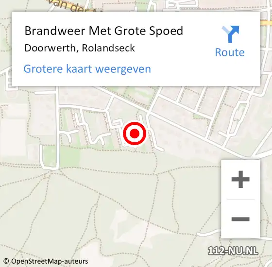 Locatie op kaart van de 112 melding: Brandweer Met Grote Spoed Naar Doorwerth, Rolandseck op 18 december 2023 03:53