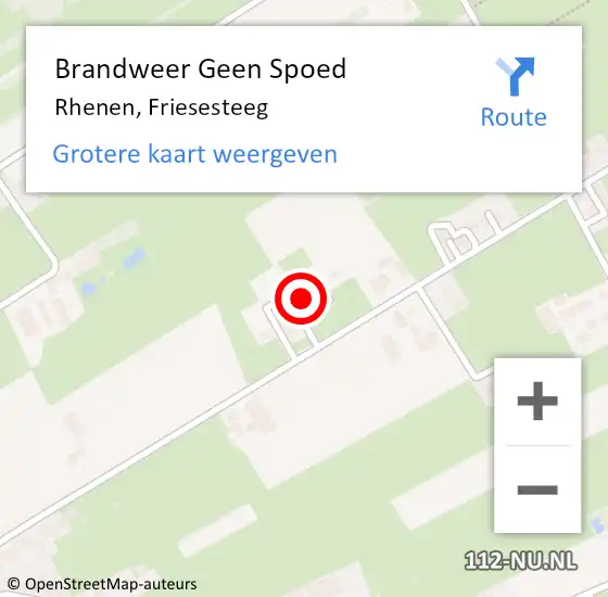 Locatie op kaart van de 112 melding: Brandweer Geen Spoed Naar Rhenen, Friesesteeg op 18 december 2023 10:12