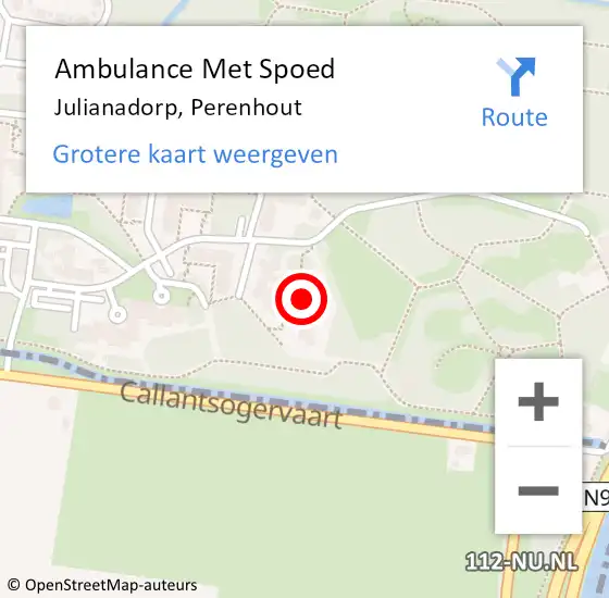 Locatie op kaart van de 112 melding: Ambulance Met Spoed Naar Julianadorp, Perenhout op 18 december 2023 10:25