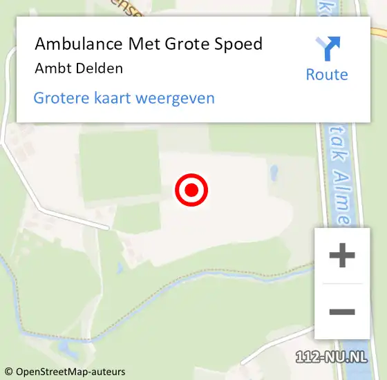 Locatie op kaart van de 112 melding: Ambulance Met Grote Spoed Naar Ambt Delden op 18 december 2023 16:53