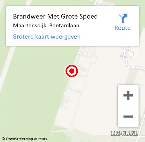 Locatie op kaart van de 112 melding: Brandweer Met Grote Spoed Naar Maartensdijk, Bantamlaan op 18 september 2014 22:24