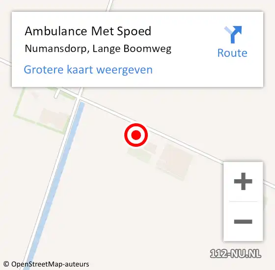 Locatie op kaart van de 112 melding: Ambulance Met Spoed Naar Numansdorp, Lange Boomweg op 19 december 2023 00:21