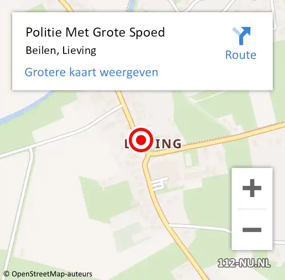 Locatie op kaart van de 112 melding: Politie Met Grote Spoed Naar Beilen, Lieving op 19 december 2023 18:49