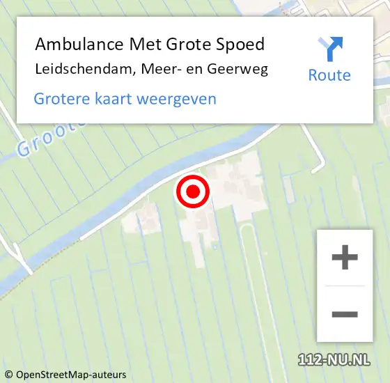 Locatie op kaart van de 112 melding: Ambulance Met Grote Spoed Naar Leidschendam, Meer- en Geerweg op 19 december 2023 20:02